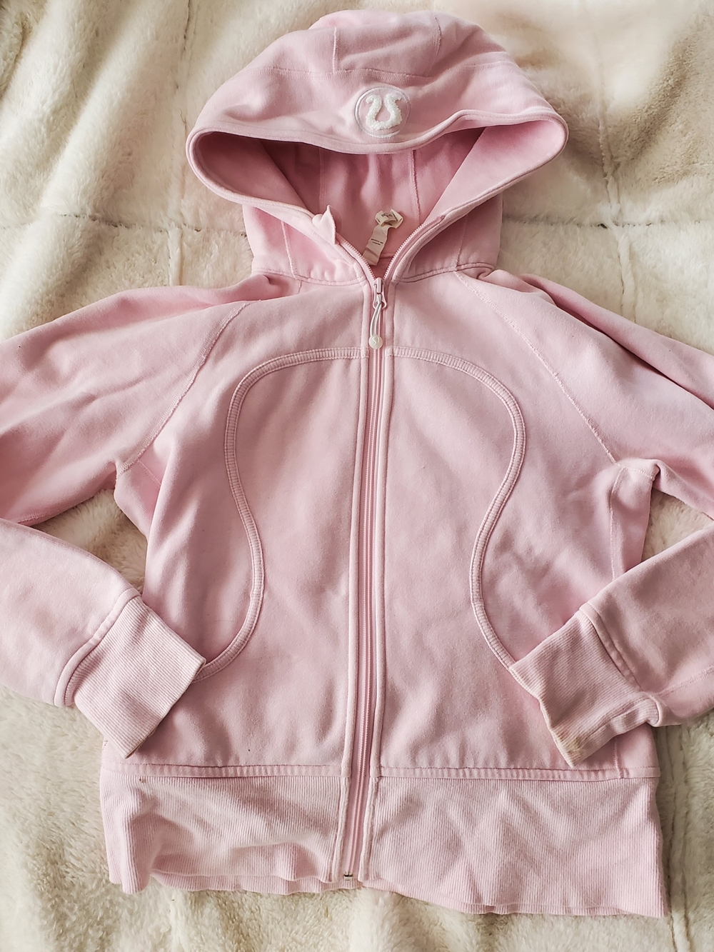 lululemon athletica OG Scuba Hoodie Light Pink  Hooded Zip Sweatshirt 8